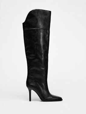 ZARA XL OVER THE KNEE HEELED BOOTS